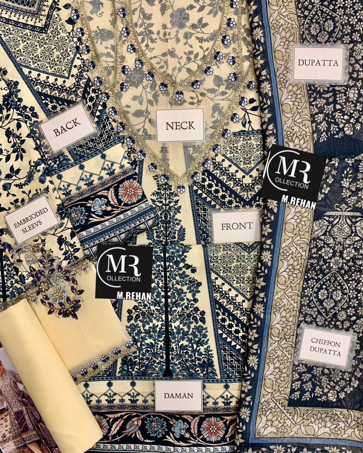 Maria B Cotton Suit-Cotton Suits-Replica Zone