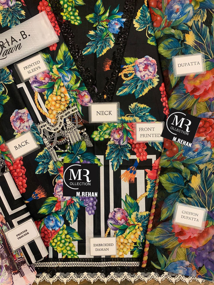 Maria B Lawn Suit-Lawn Suits-Replica Zone
