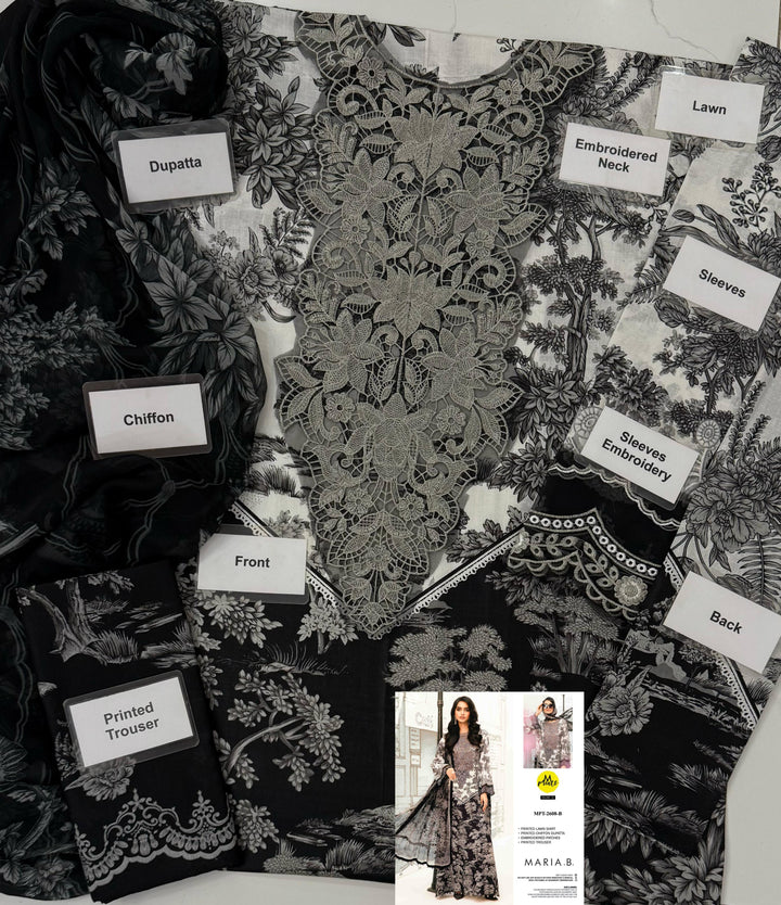 Maria B Lawn Suit-Lawn Suits-Replica Zone