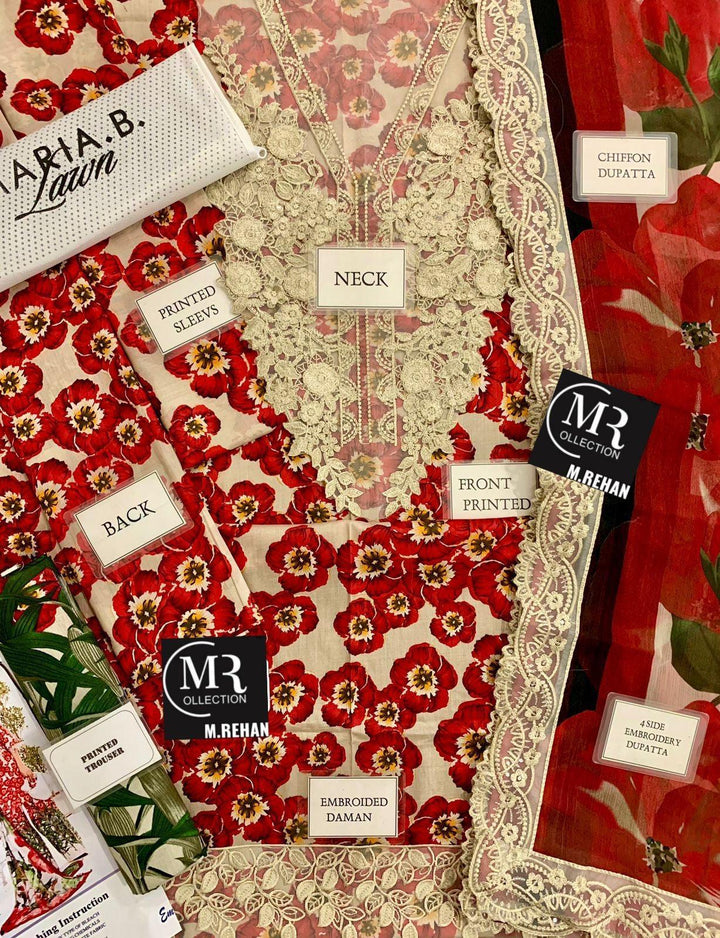 Maria B Lawn Suit-Lawn Suits-Replica Zone