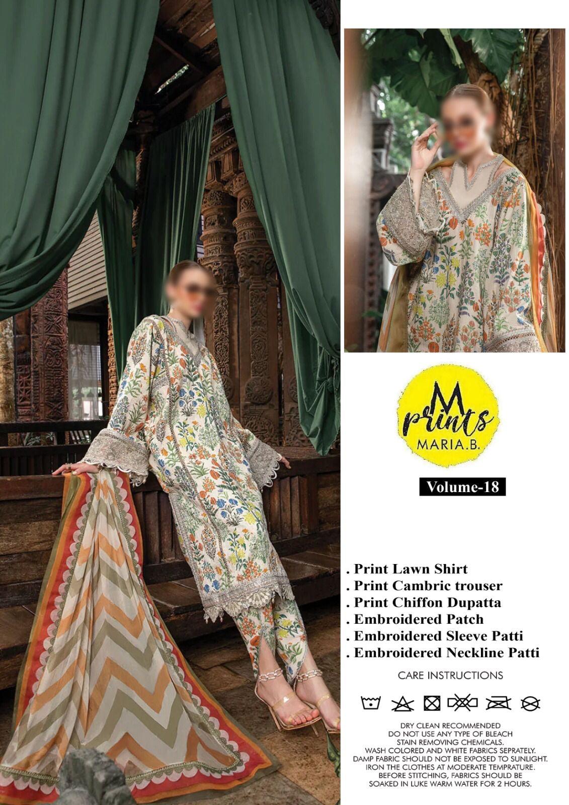 M Print Lawn Suit-Lawn Suits-Replica Zone
