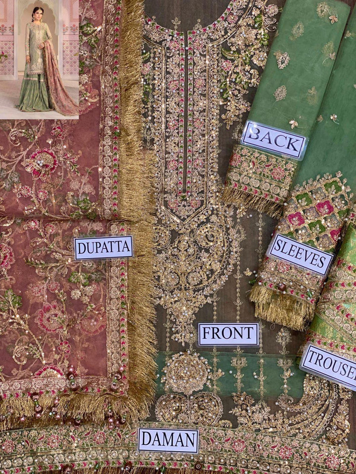 Maria B Net Bridal Suit-Bridal Suits-Replica Zone