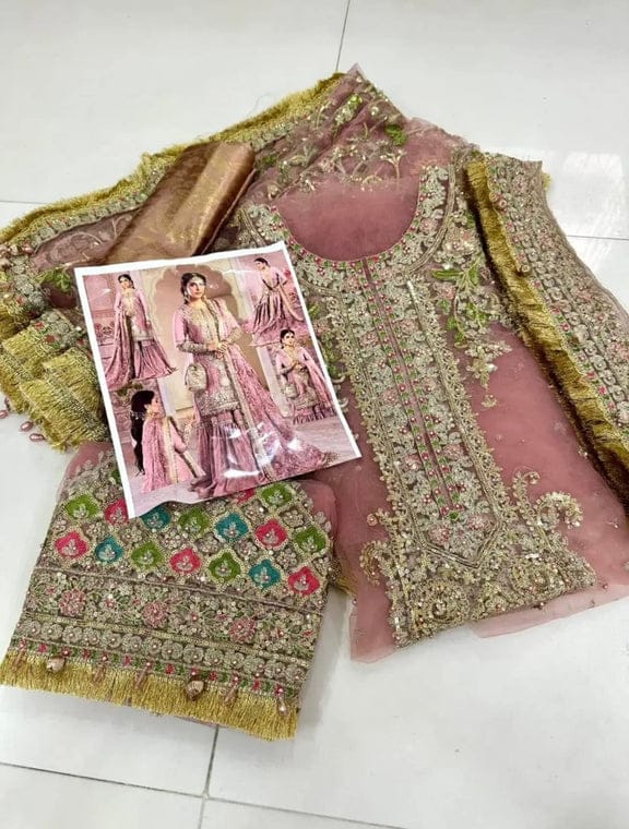 Maria B Net Bridal Suit-Bridal Suits-Replica Zone