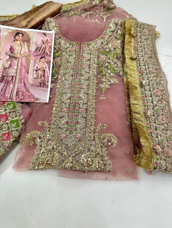 Maria B Net Bridal Suit-Bridal Suits-Replica Zone
