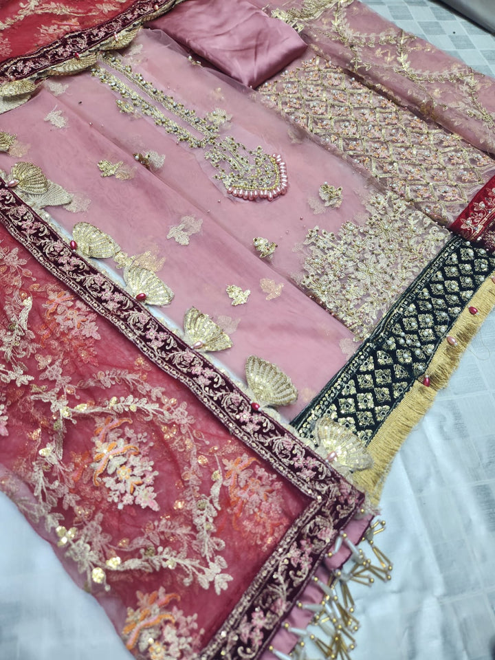 Maria B Net Bridal Suit-Bridal Suits-Replica Zone