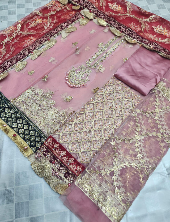 Maria B Net Bridal Suit-Bridal Suits-Replica Zone