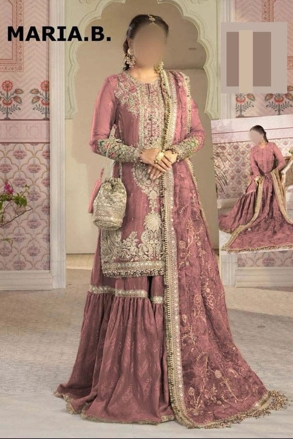 Maria B Net Bridal Suit-Bridal Suits-Replica Zone