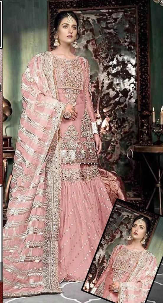 Maria B Net Bridal Suit-Bridal Suits-Replica Zone