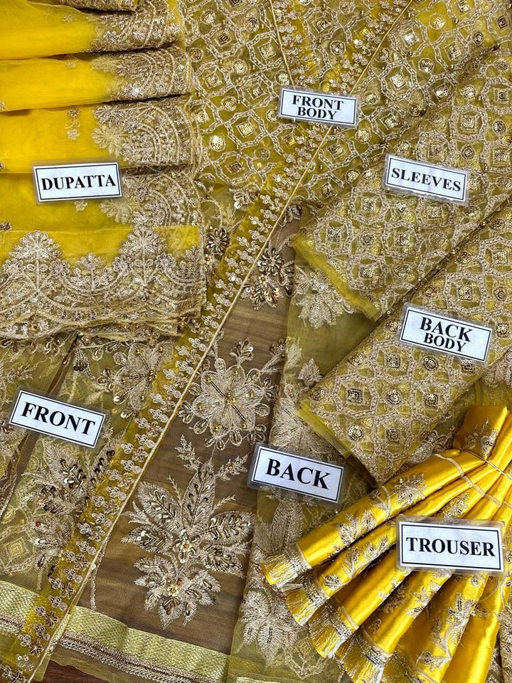 Maria B Net Frock-Bridal Suits-Replica Zone