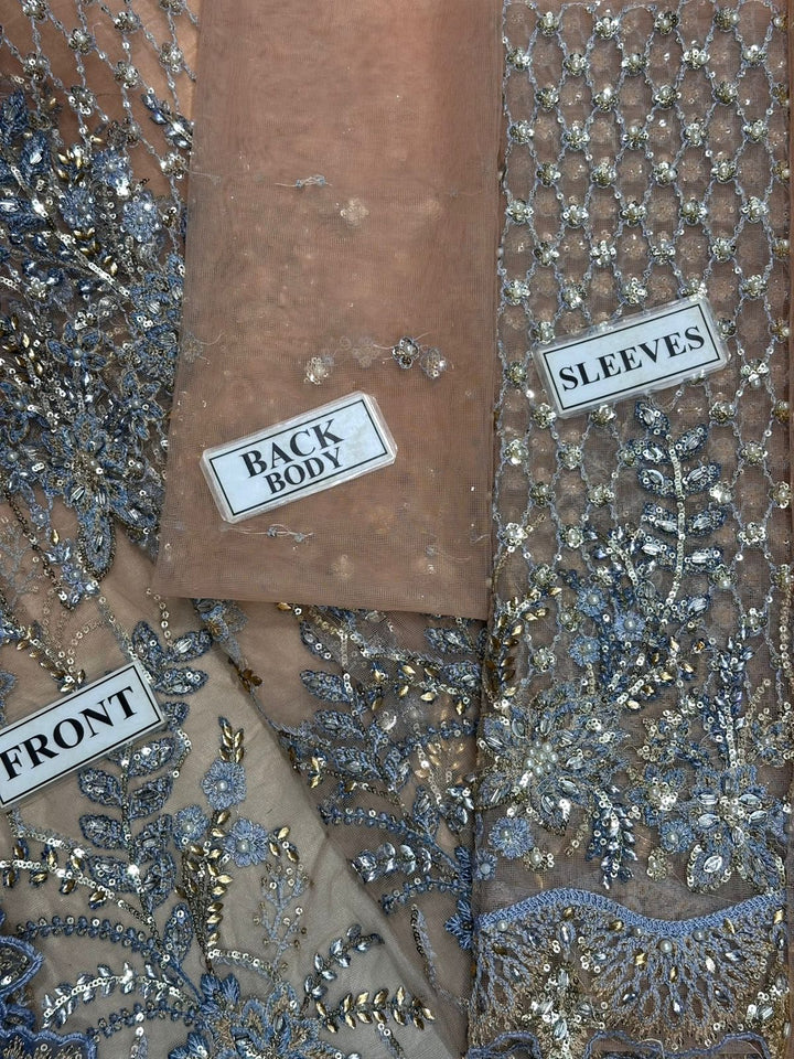 Maria B Net Frock-Bridal Suits-Replica Zone