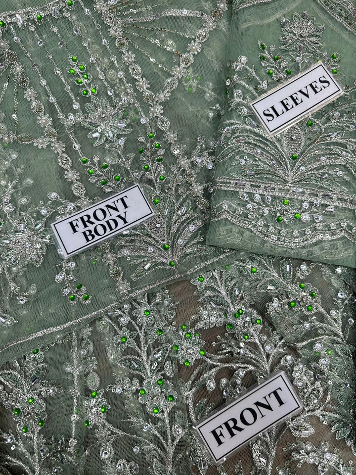 Maria B Net Frock-Bridal Suits-Replica Zone