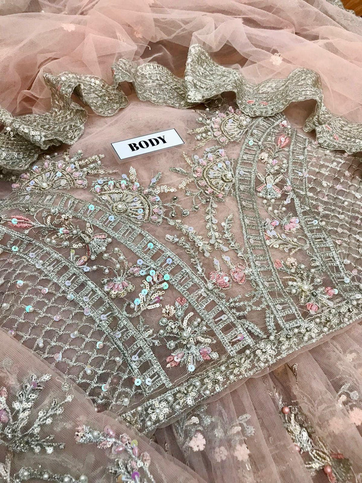 Maria B Net Frock-Bridal Suits-Replica Zone
