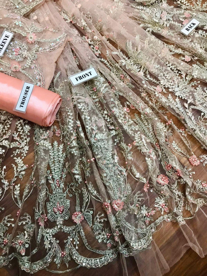 Maria B Net Frock-Bridal Suits-Replica Zone