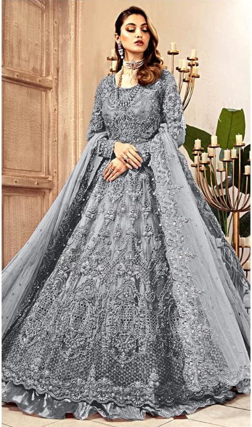 Maria B Net Frock-Bridal Suits-Replica Zone