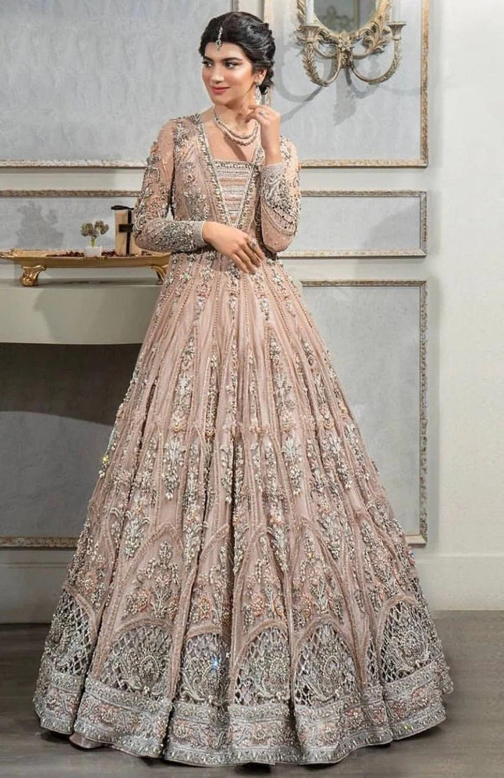 Maria B Net Frock-Bridal Suits-Replica Zone