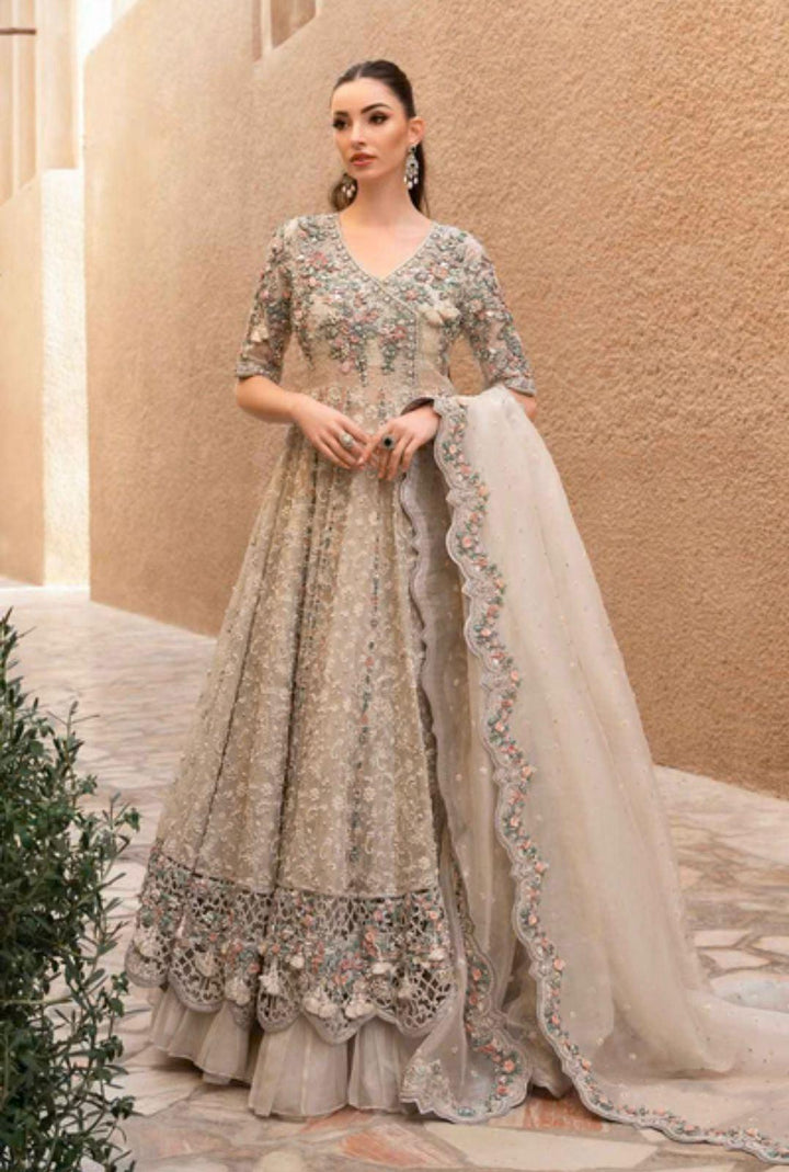 Maria B Net Frock-Bridal Suits-Replica Zone