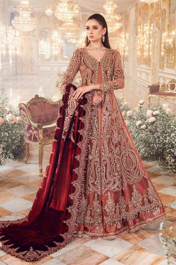 Maria B Net Frock-Bridal Suits-Replica Zone