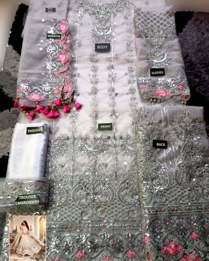 Maria B Net Maxi-Bridal Suits-Replica Zone