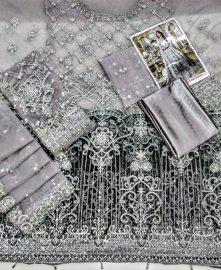 Maria B Net Maxi-Bridal Suits-Replica Zone
