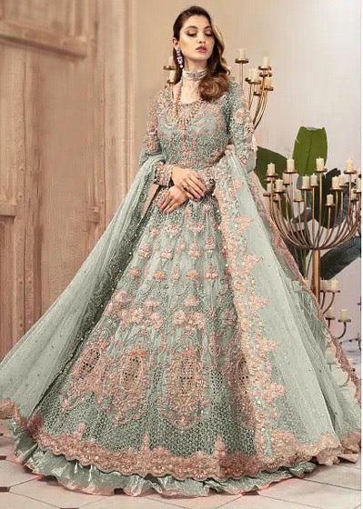Maria B Net Maxi-Bridal Suits-Replica Zone