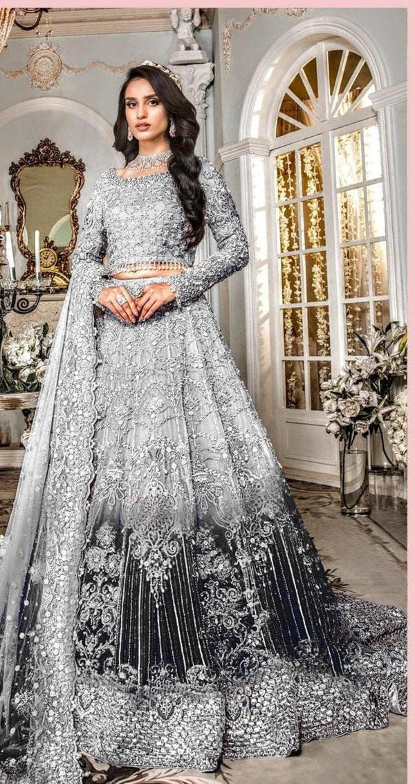 Maria B Net Maxi-Bridal Suits-Replica Zone