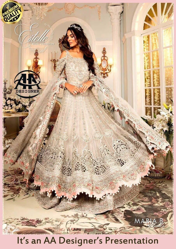 Maria B Net Maxi-Bridal Suits-Replica Zone