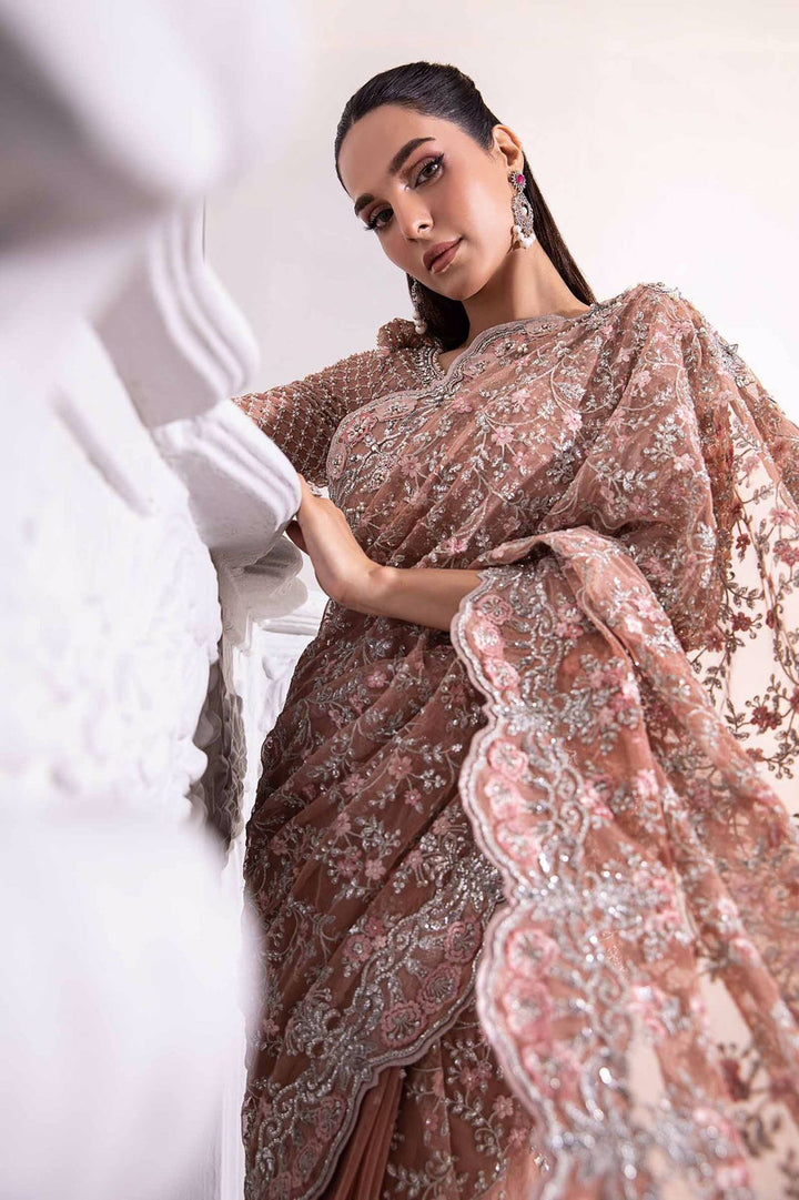 Maria B Net Saree-Bridal Suits-Replica Zone