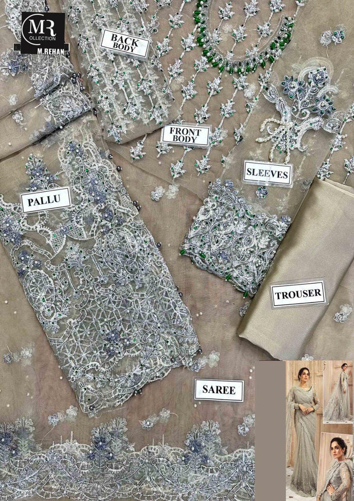 Maria B Net Saree-Bridal Suits-Replica Zone