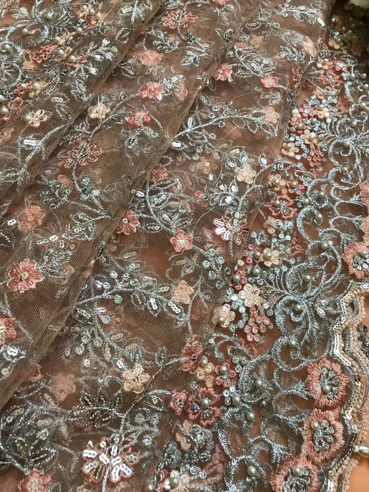 Maria B Net Saree-Bridal Suits-Replica Zone