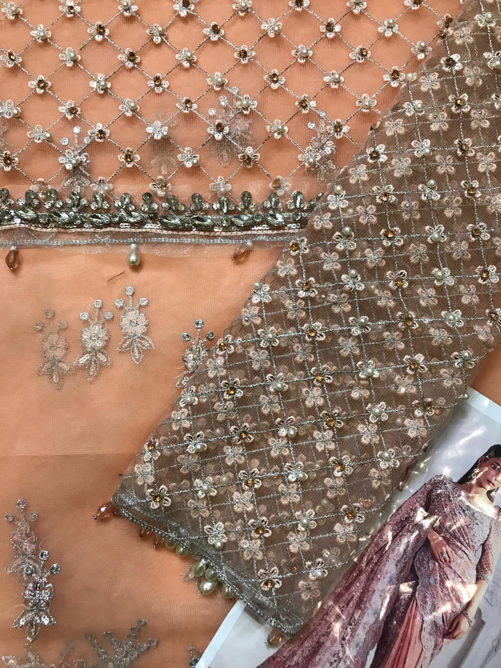 Maria B Net Saree-Bridal Suits-Replica Zone