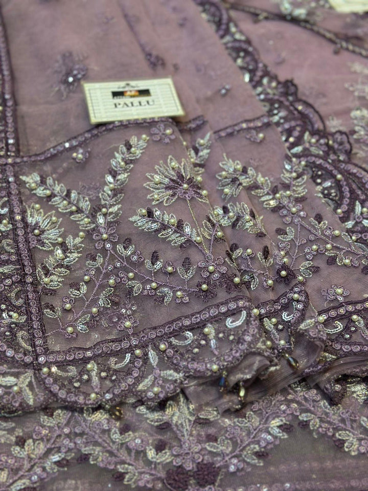 Maria B Net Saree-Bridal Suits-Replica Zone