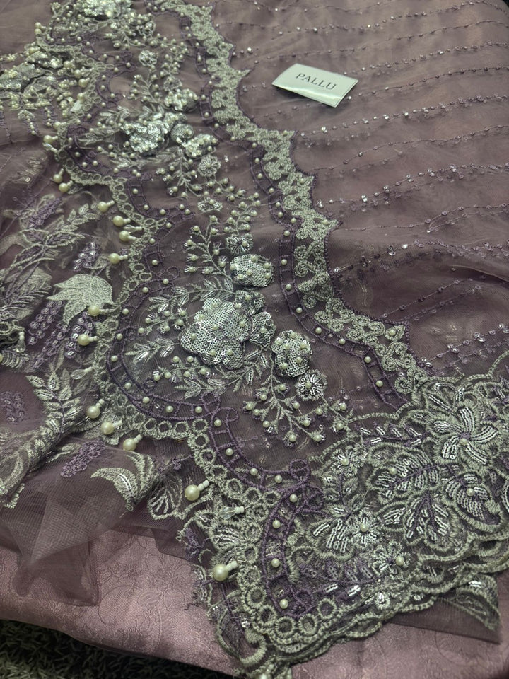 Maria B Net Saree-Bridal Suits-Replica Zone
