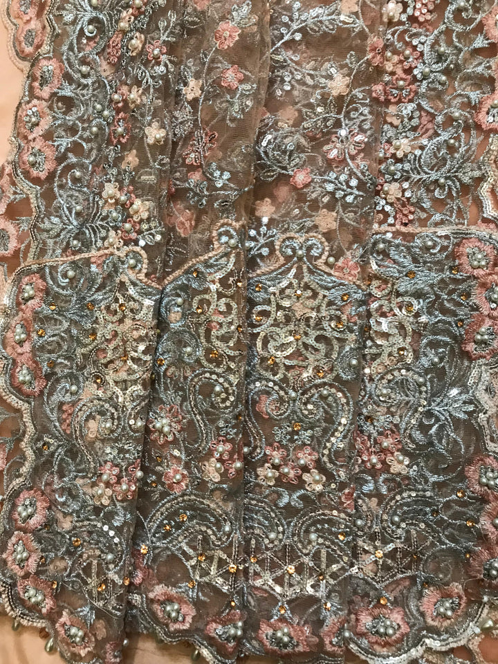 Maria B Net Saree-Bridal Suits-Replica Zone