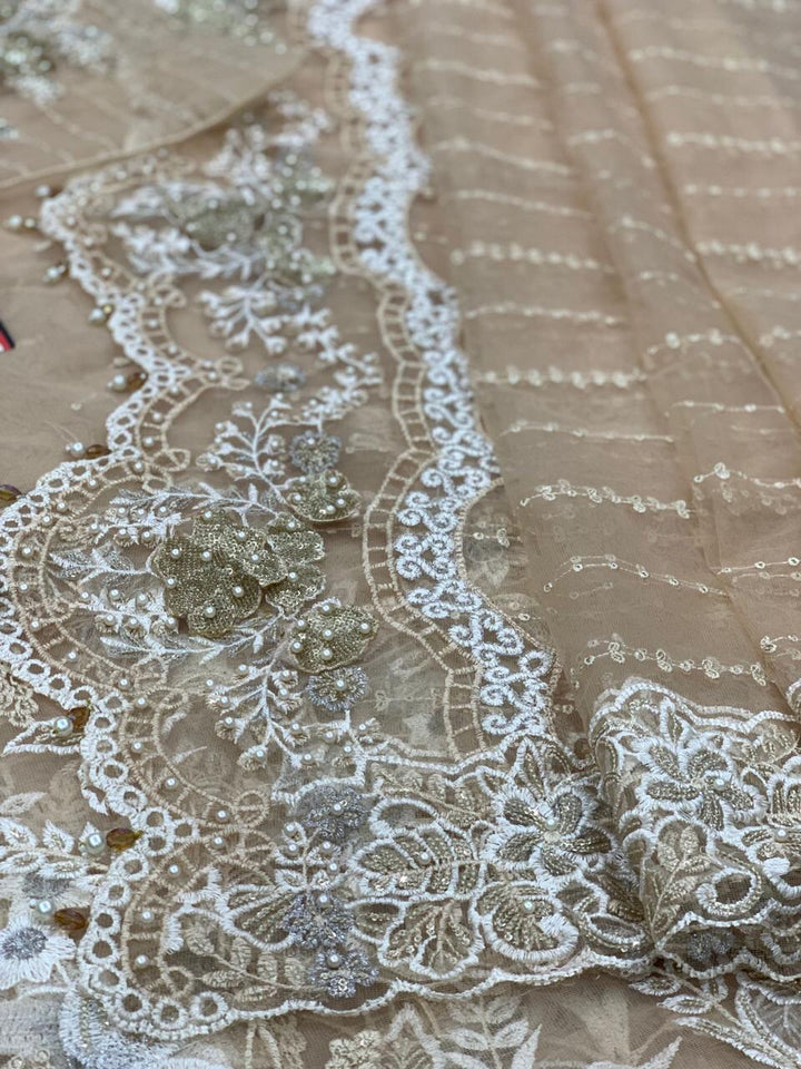 Maria B Net Saree-Bridal Suits-Replica Zone