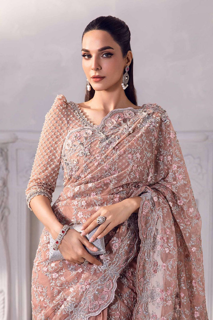 Maria B Net Saree-Bridal Suits-Replica Zone