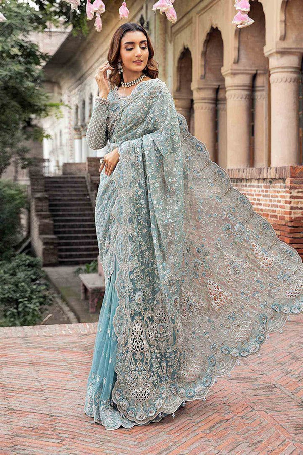 Maria B Net Saree-Bridal Suits-Replica Zone