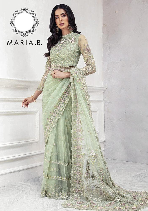 Maria B Net Saree-Bridal Suits-Replica Zone