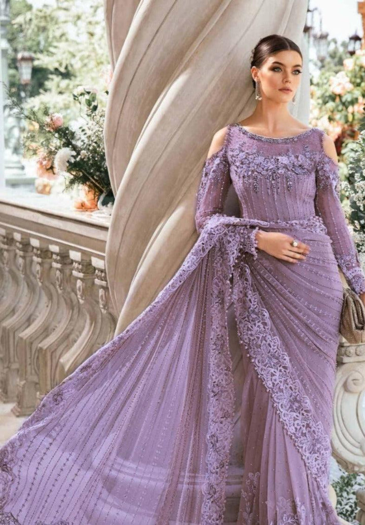 Maria B Net Saree-Bridal Suits-Replica Zone