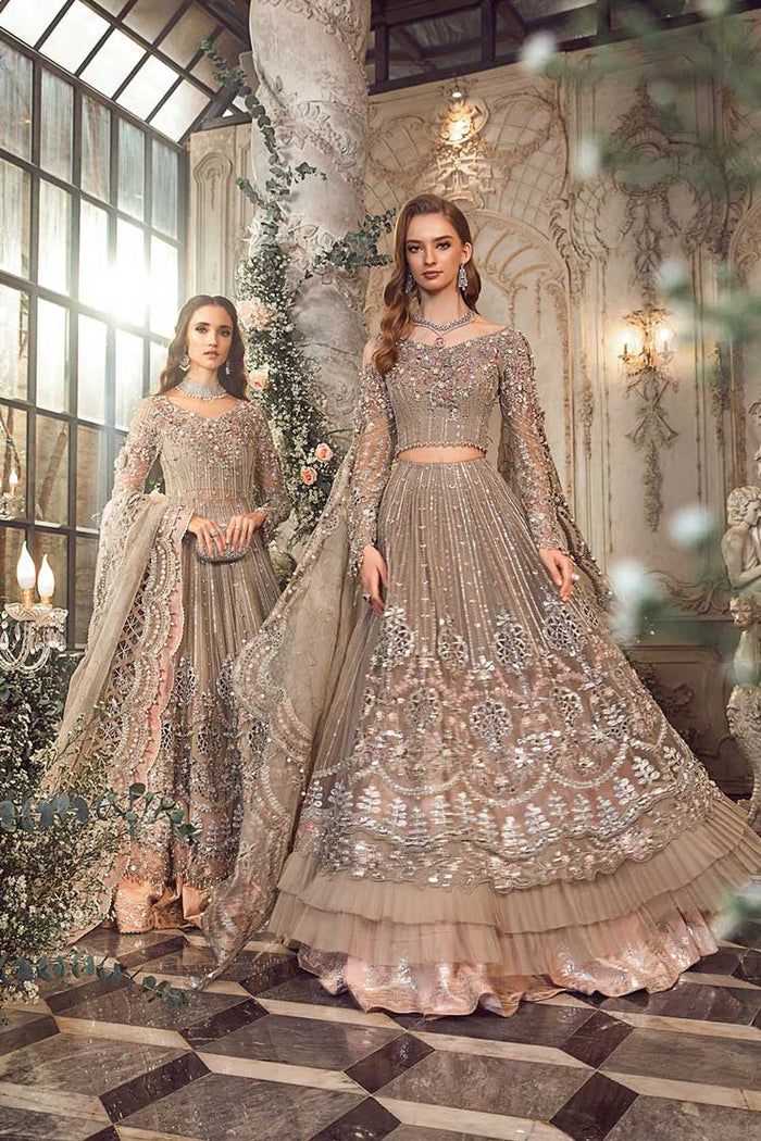 Maria B Organza Maxi-Bridal Suits-Replica Zone