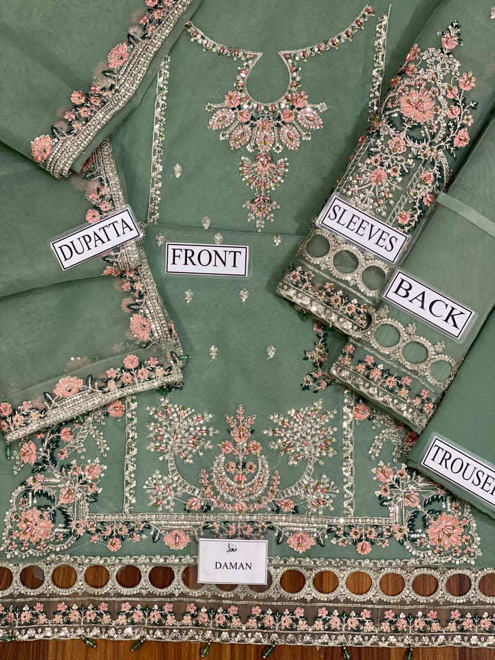 Maria B Organza Suit-Replica Suits-Replica Zone