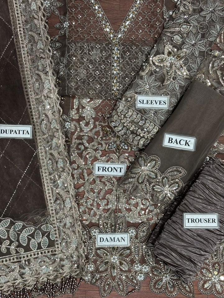 Maria B Organza Suit-Replica Suits-Replica Zone