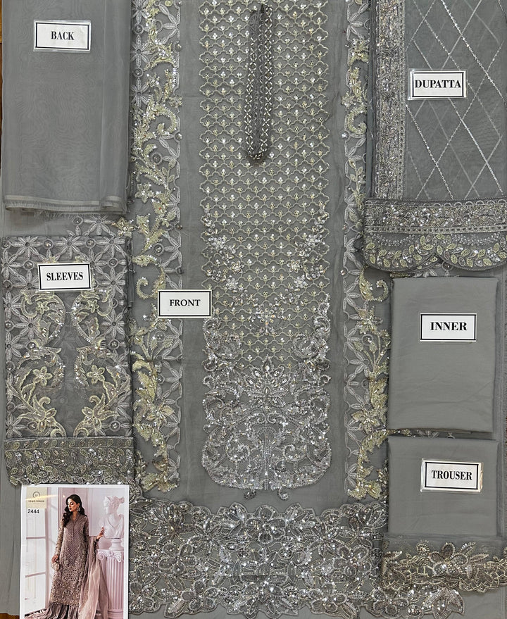 Maria B Organza Suit-Replica Suits-Replica Zone