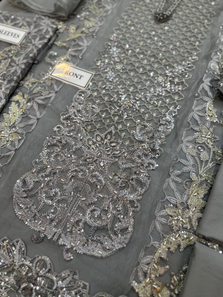 Maria B Organza Suit-Replica Suits-Replica Zone