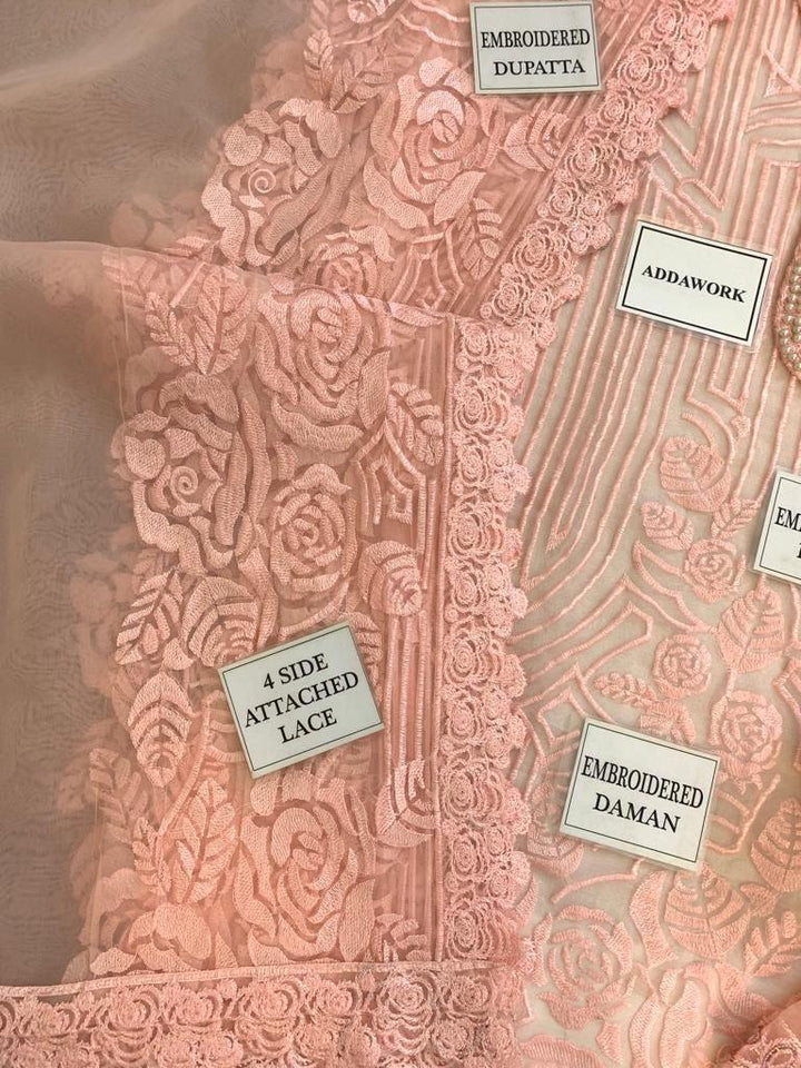Maria B Organza Suit-Replica Suits-Replica Zone