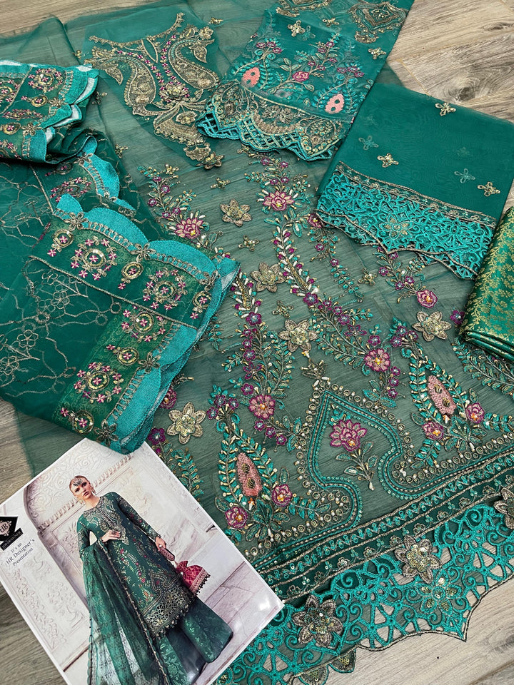 Maria B Organza Suit-Replica Suits-Replica Zone