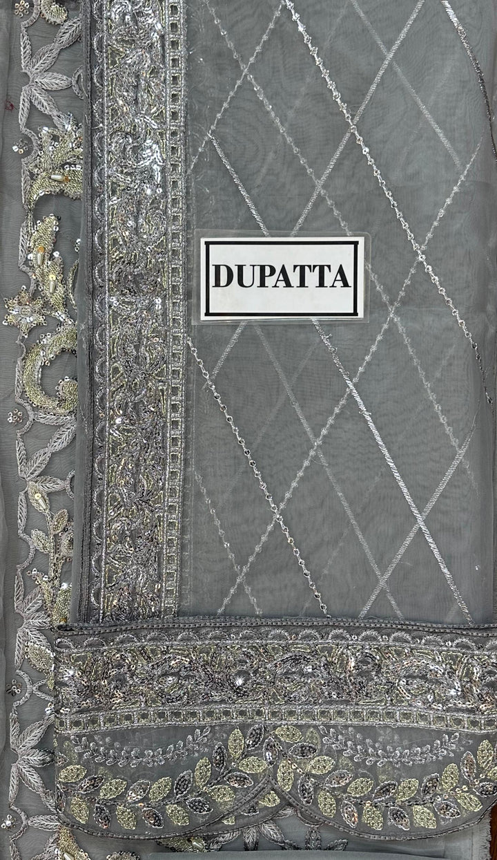 Maria B Organza Suit-Replica Suits-Replica Zone