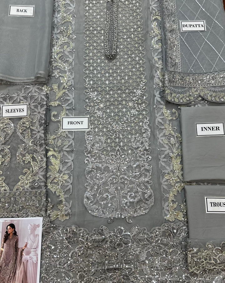 Maria B Organza Suit-Replica Suits-Replica Zone