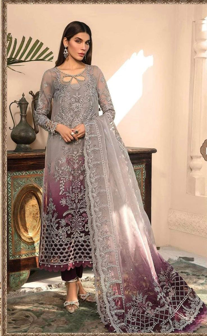 Organza Maria B Replica 2021 Maria B Grey Formal Collection Organza Replica SHRENZ Organza Maria B Replica 2021 Maria B Grey Formal Collection Organza Replica SHRENZ