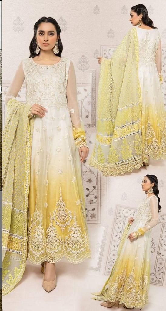 Maria B Organza Suit-Replica Suits-Replica Zone