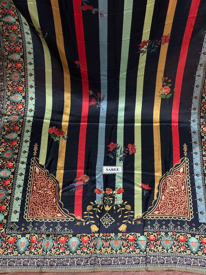 Maria B Silk Saree-Bridal Suits-Replica Zone